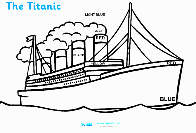 Titanic Ship Titanic Coloring Pages Super Kins Author