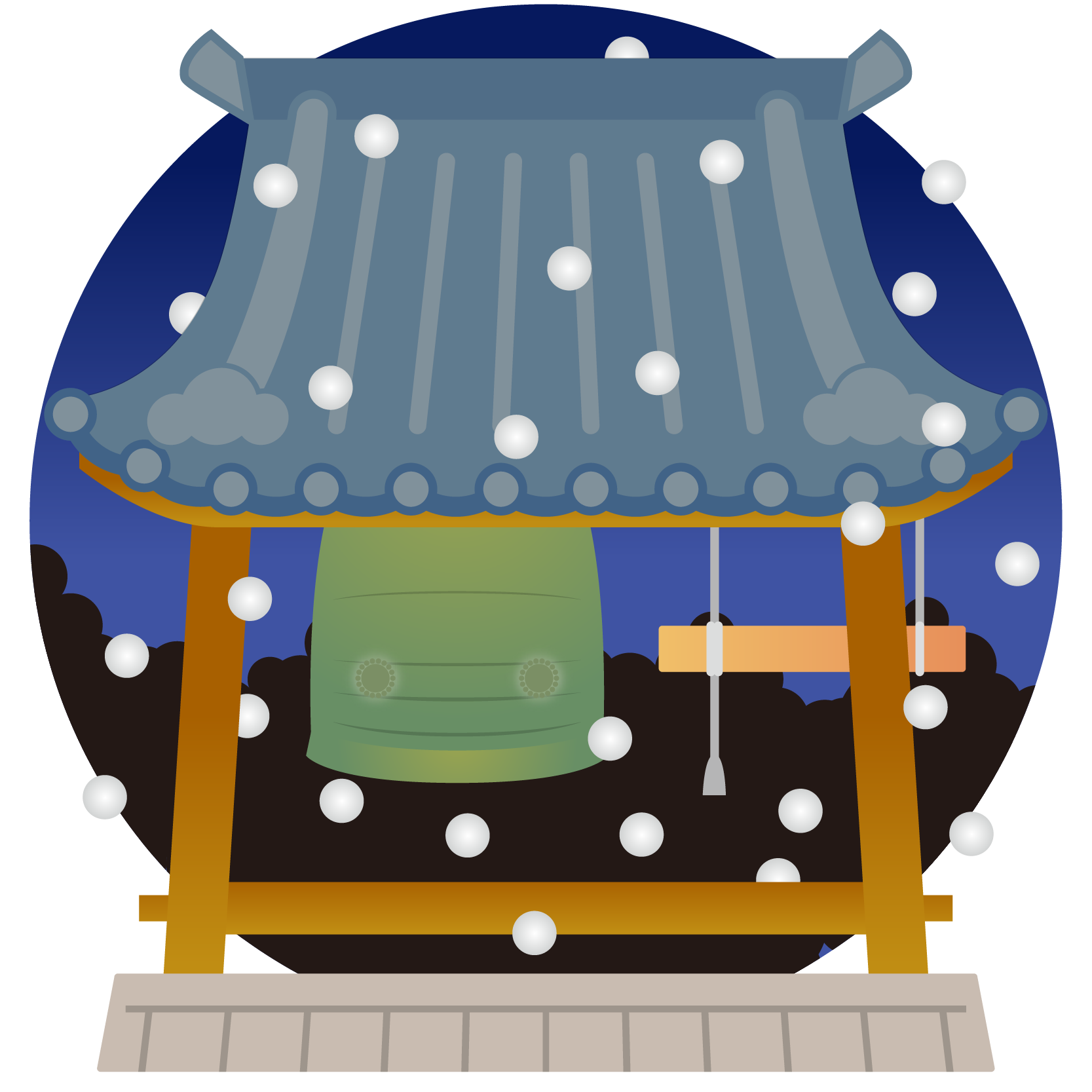 無料イラスト画像 新着雪 夜 イラスト フリー
