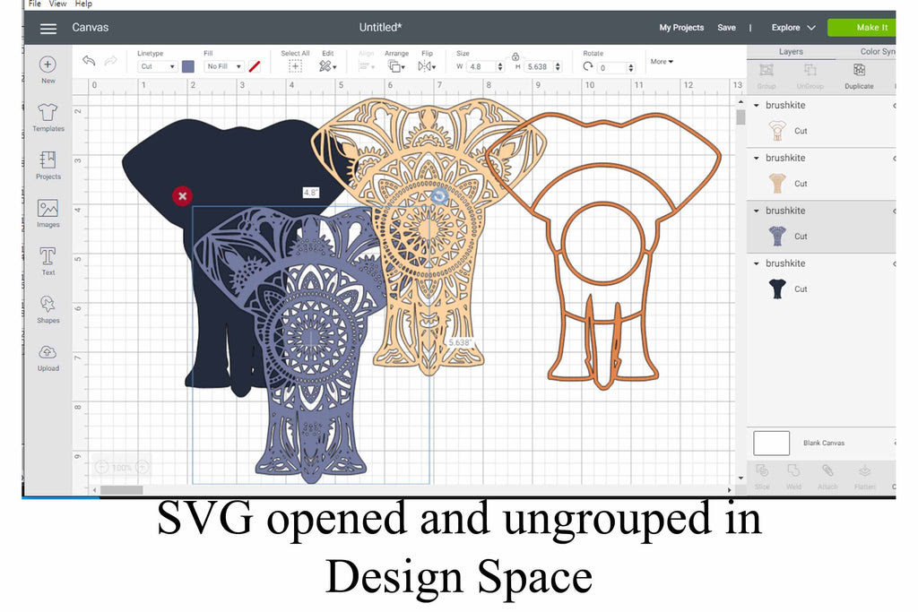 Check spelling or type a new query. Layered Elephant 3d Mandala Svg So Fontsy