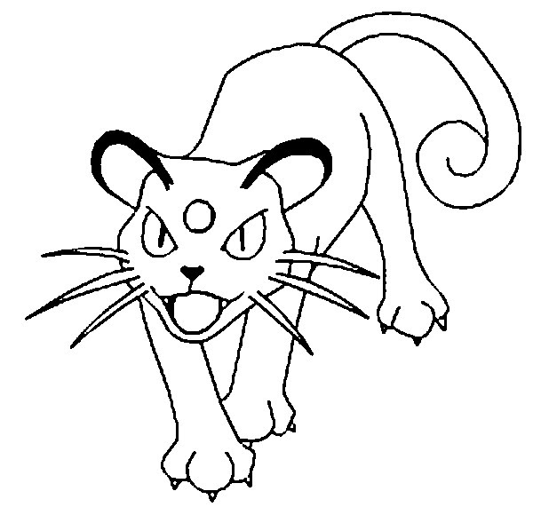 最新ポケモン ペルシアン すべてのぬりえ