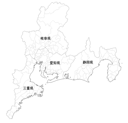 最高の静岡県 白地図 花の画像