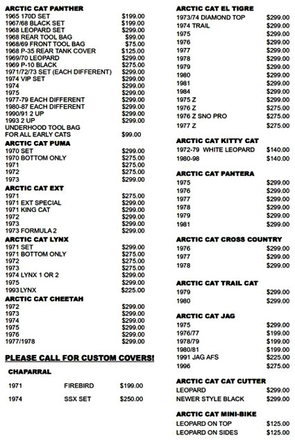 Used Arctic Cat Snowmobile Parts Canada