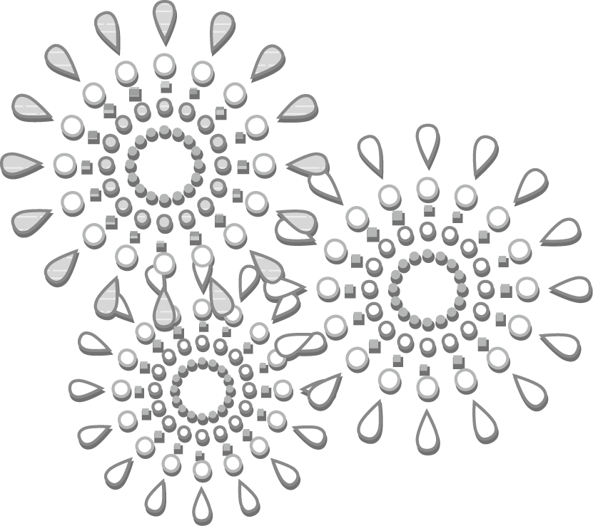 Japan Image 花火 イラスト 白黒