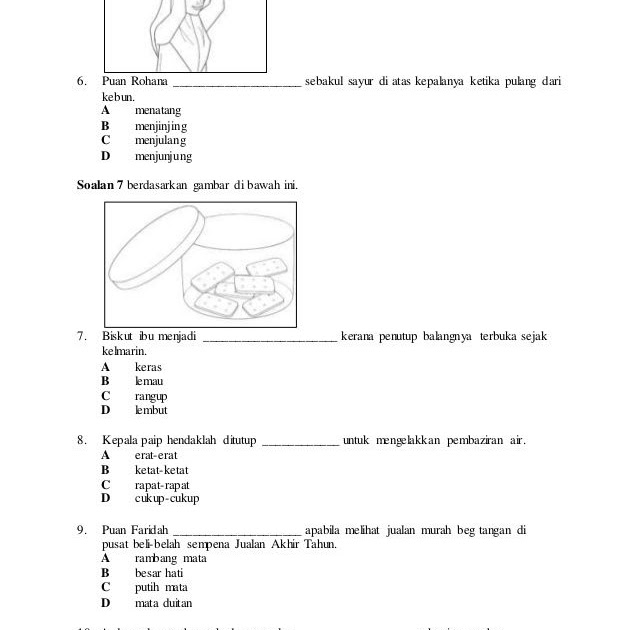 Soalan Bahasa Melayu Tahun 4 2019