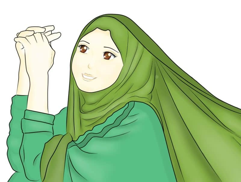 gambar Gambar Animasi  Hijab  Sedih