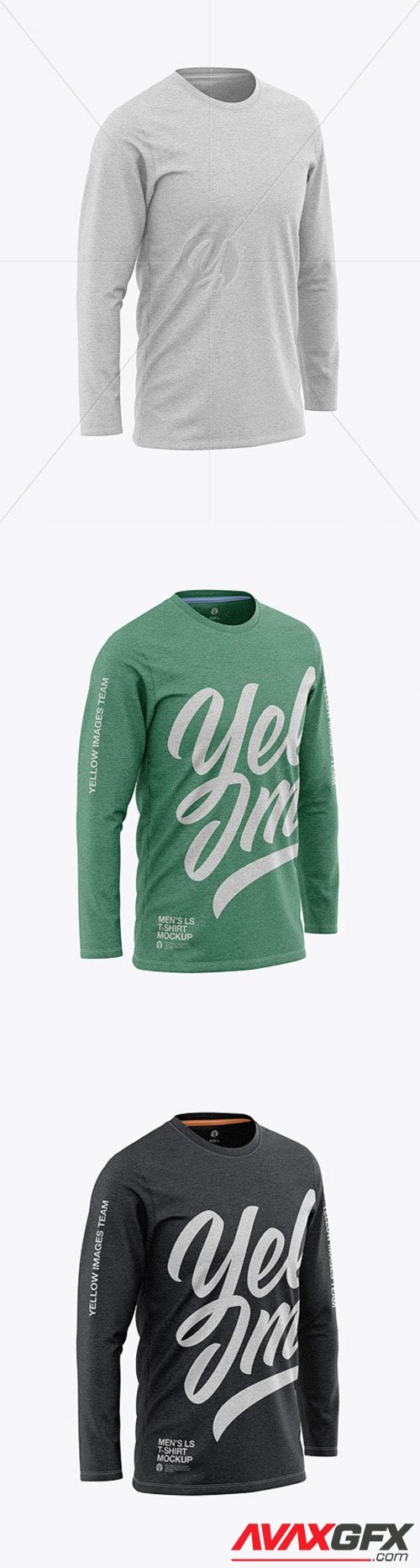 Download Men?S Long Sleeve T-Shirt - Front Half Side View - Free ...