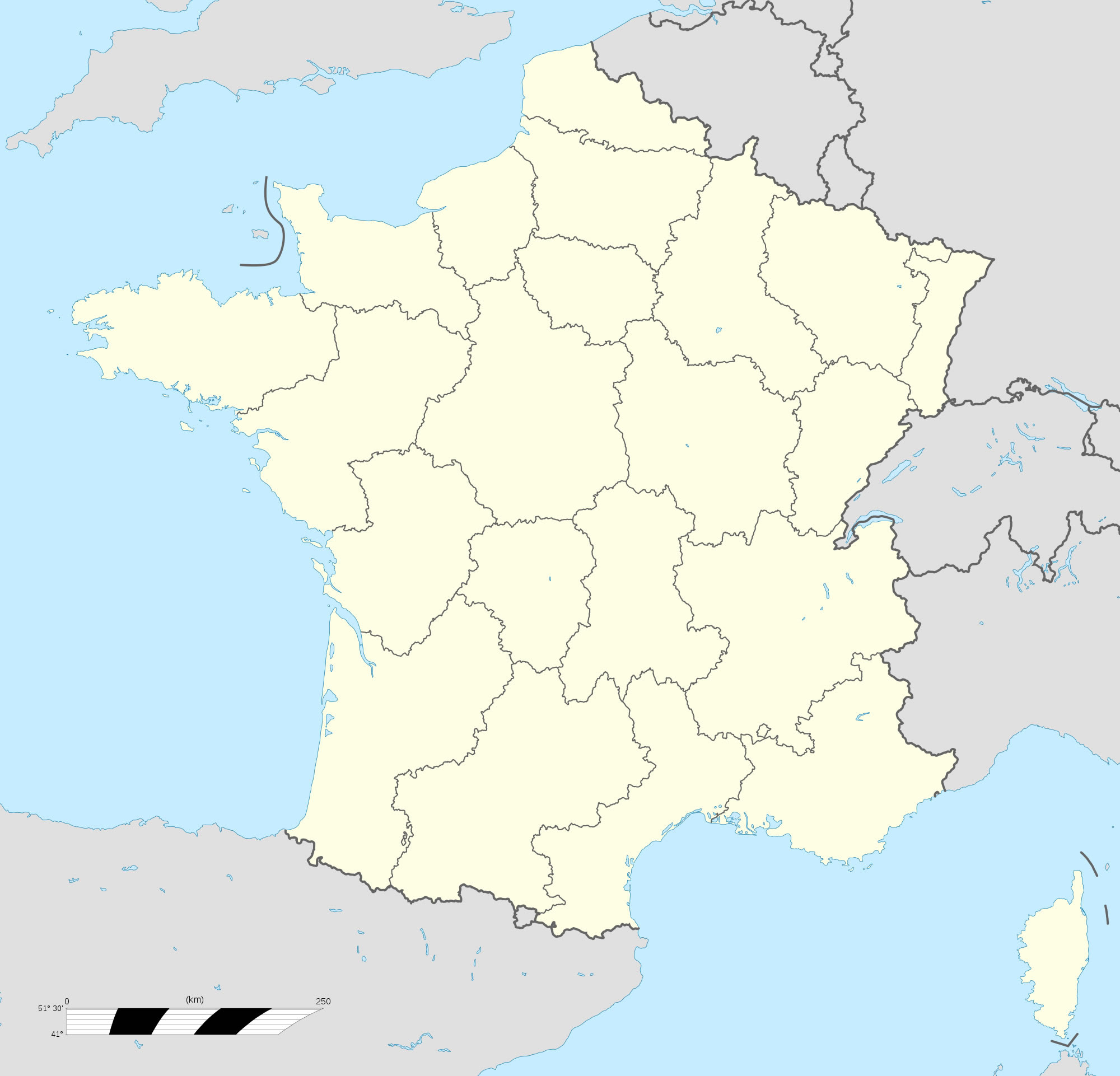 Cartes de france vierges, cartes d'europe vierges, cartes du monde vierges : Coloriage Carte De France Regions Coloriage Carte Des Regions De La France