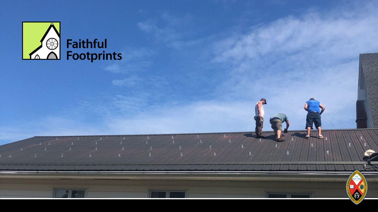 Installing solar panels on church roof