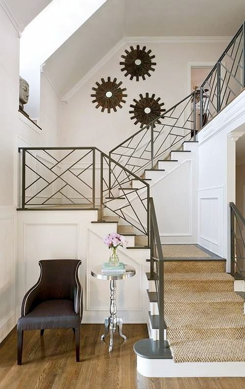 Throughout the home are unique and striking features. Chic Stair Railing The English Room