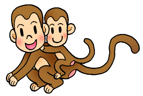最も検索された 猿の親子 イラスト 無料で使える かわいい テンプレート素材