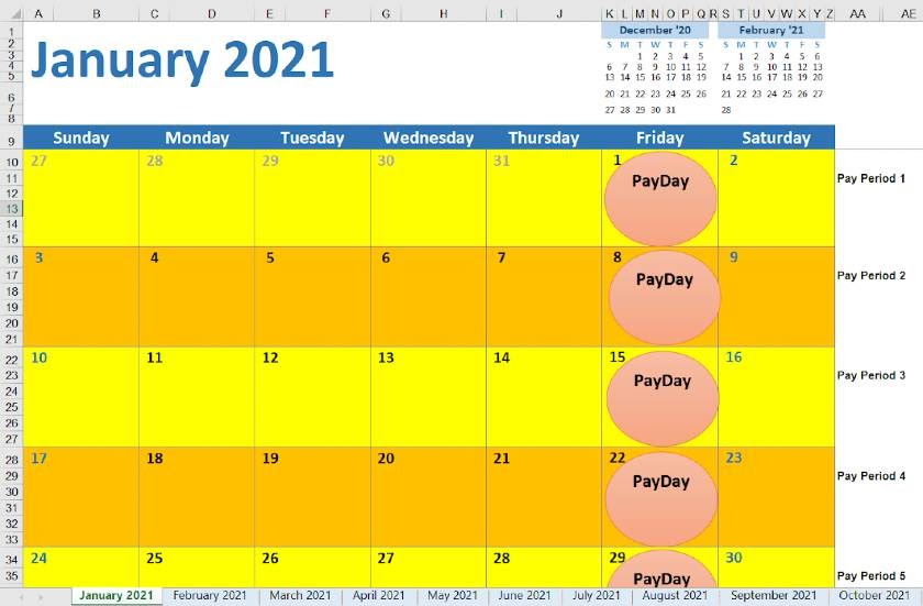 Weekly Pay Period Calendar 2021 - Ucsd Biweekly Pay Period Calendar 2021 2021 Pay Periods ...