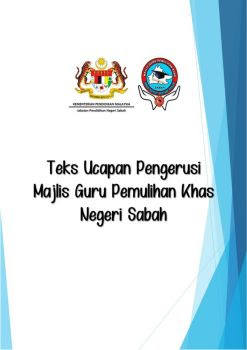 (ucapan pengerusi dan apabila selesai) majlis mengucapkan ribuan terima kasih kepada encik marzuki mustafa di atas ucapan itu tadi. Teks Ucapan Pengerusi Mesyuarat