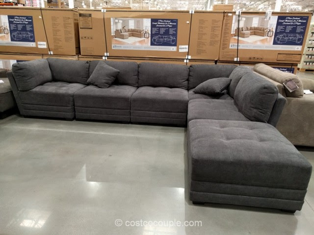 Tisdale fabric sectional with storage ottoman 100% polyester fabric color: 6 Piece Modular Fabric Sectional