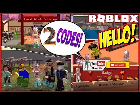 Chloe Tuber Roblox Sushi Tycoon Gameplay 2 Codes Making And Serving Sushi In My Sushi Restaurant - fish tycoon roblox
