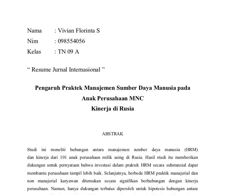 Contoh Review Jurnal Internasional Matematika - Viral News Top