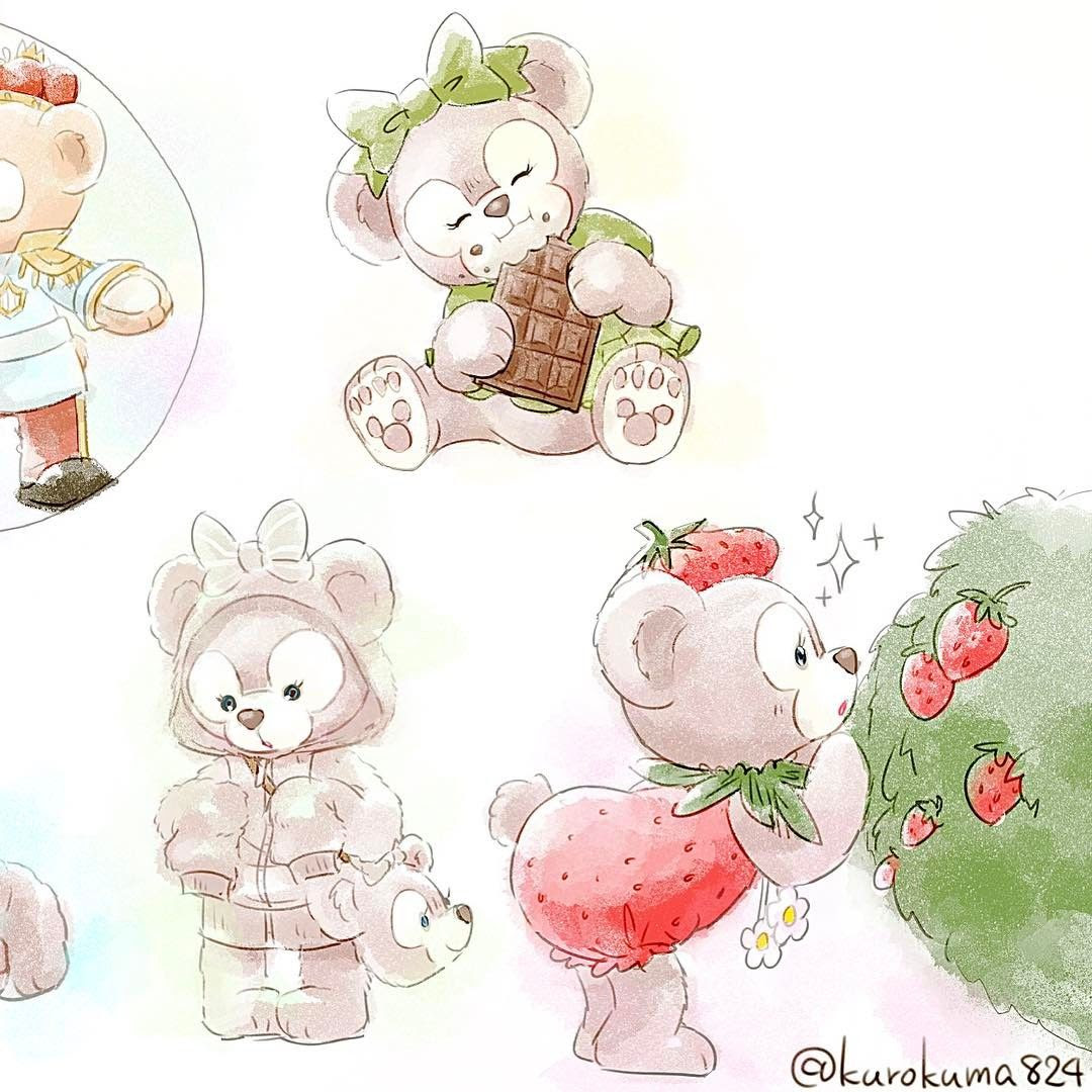 動物画像無料 上ダッフィー シェリーメイ イラスト 簡単