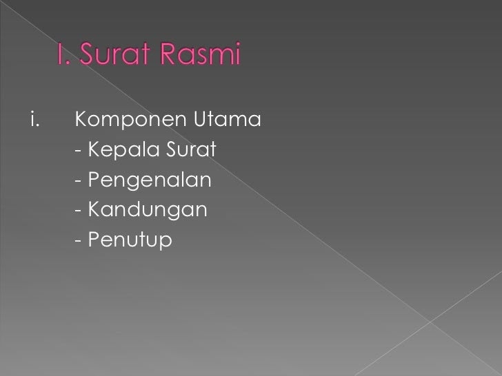 Panduan Penulisan Surat Rasmi Memo Dan Emel - GRasmi