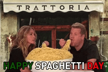 Happy Spaghetti Day Pasta GIF