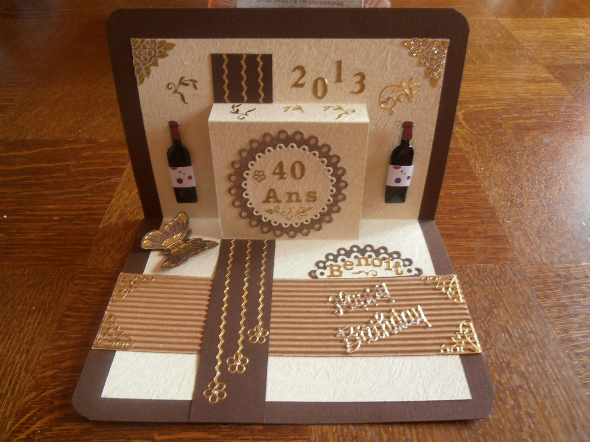 Carte Anniversaire En Scrap Pour Homme Paulita