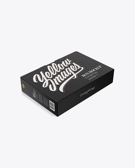 Download Matte Carton Box With Handle Mockup - Half Side View (High ...