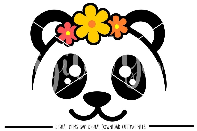 Download Free Panda face SVG / DXF / EPS / PNG Files Crafter File ...