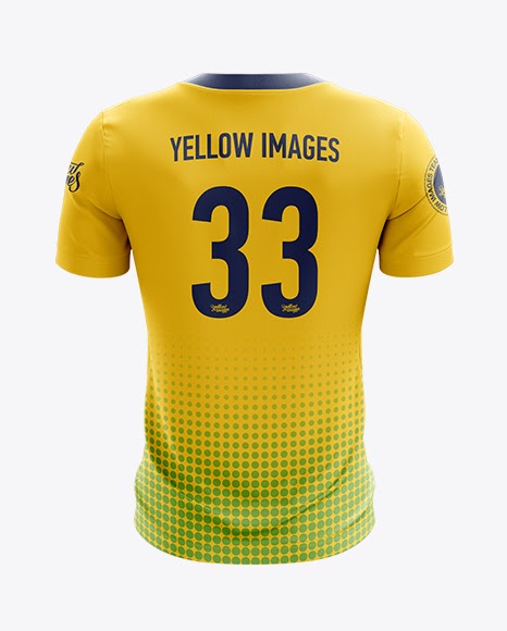 Download Crew Neck Soccer T-Shirt PSD Mockup Back View | Website ...