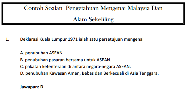 Contoh Soalan Pengetahuan Am Penolong Pegawai Teknologi 