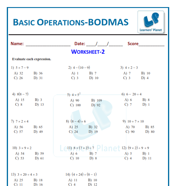 70 year 6 maths worksheets free worksheet bodmas worksheets for grade