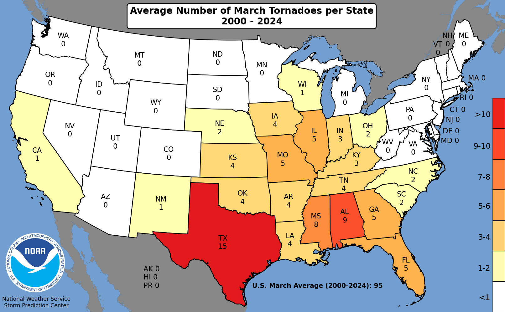 Tornado Alley Map 2019