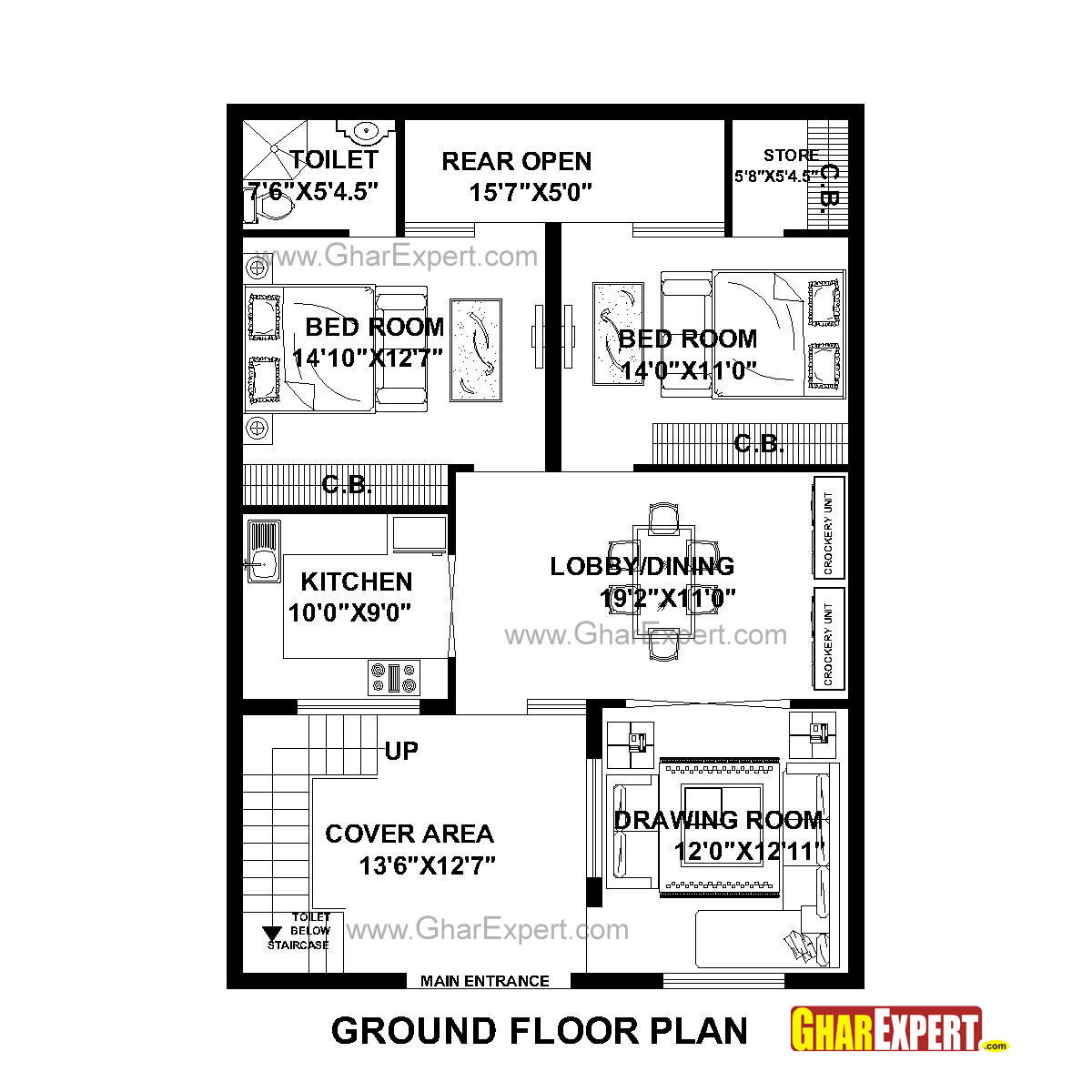 32 100 Sq Yard House Plan India New Style 