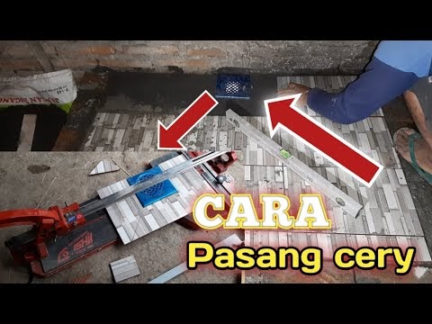 Terbaik Pasang  lantai  keramik  basah campur pasir tanpa 