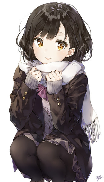 100以上 マフラー 女の子 イラスト マフラー 可愛い 女の子 イラスト