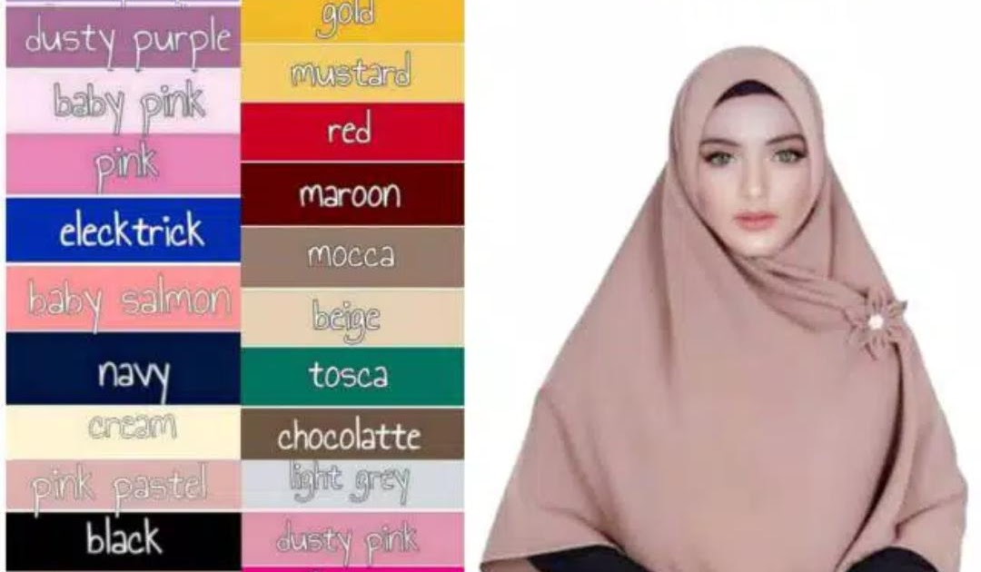  Jilbab  Pashmina Warna  Cream  Hijab Casual