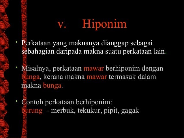Contoh Homonim Hiponim - Syd Thomposon 2012