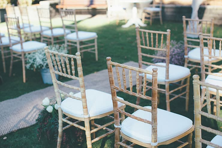 Ready to pick out your wedding chairs? Bohemian Luxe Wedding Ceremony Seating Tiffany Chairs The Wedding Playbook