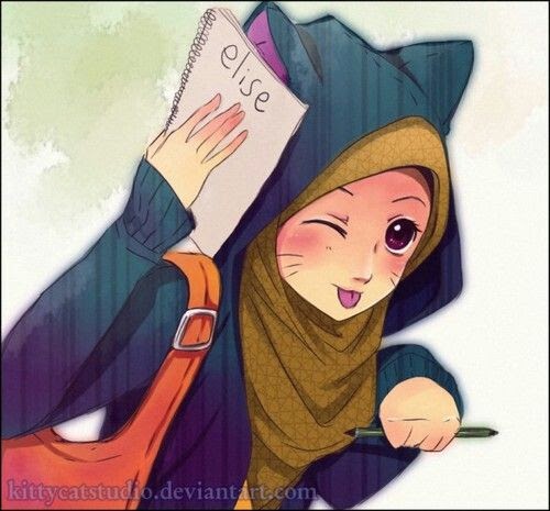  Gambar  Kartun  Wanita Hijab  Gambar  06