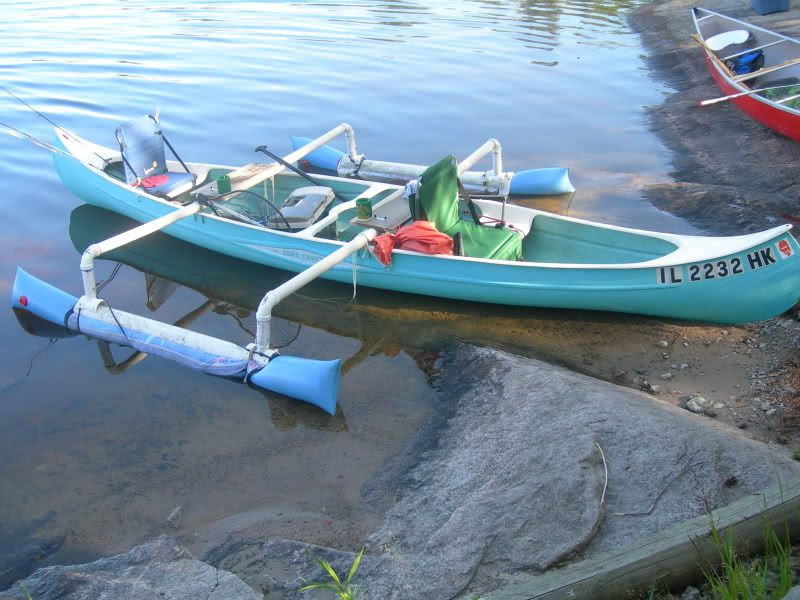 homemade canoe outriggers ~ j. bome