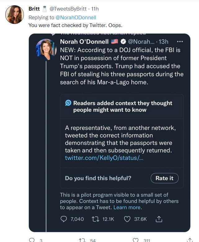 Norah O'Donnell bad tweet