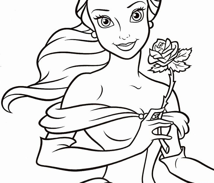 Disney Belle Coloring Pages To Print / Disney Coloring Pages Belle