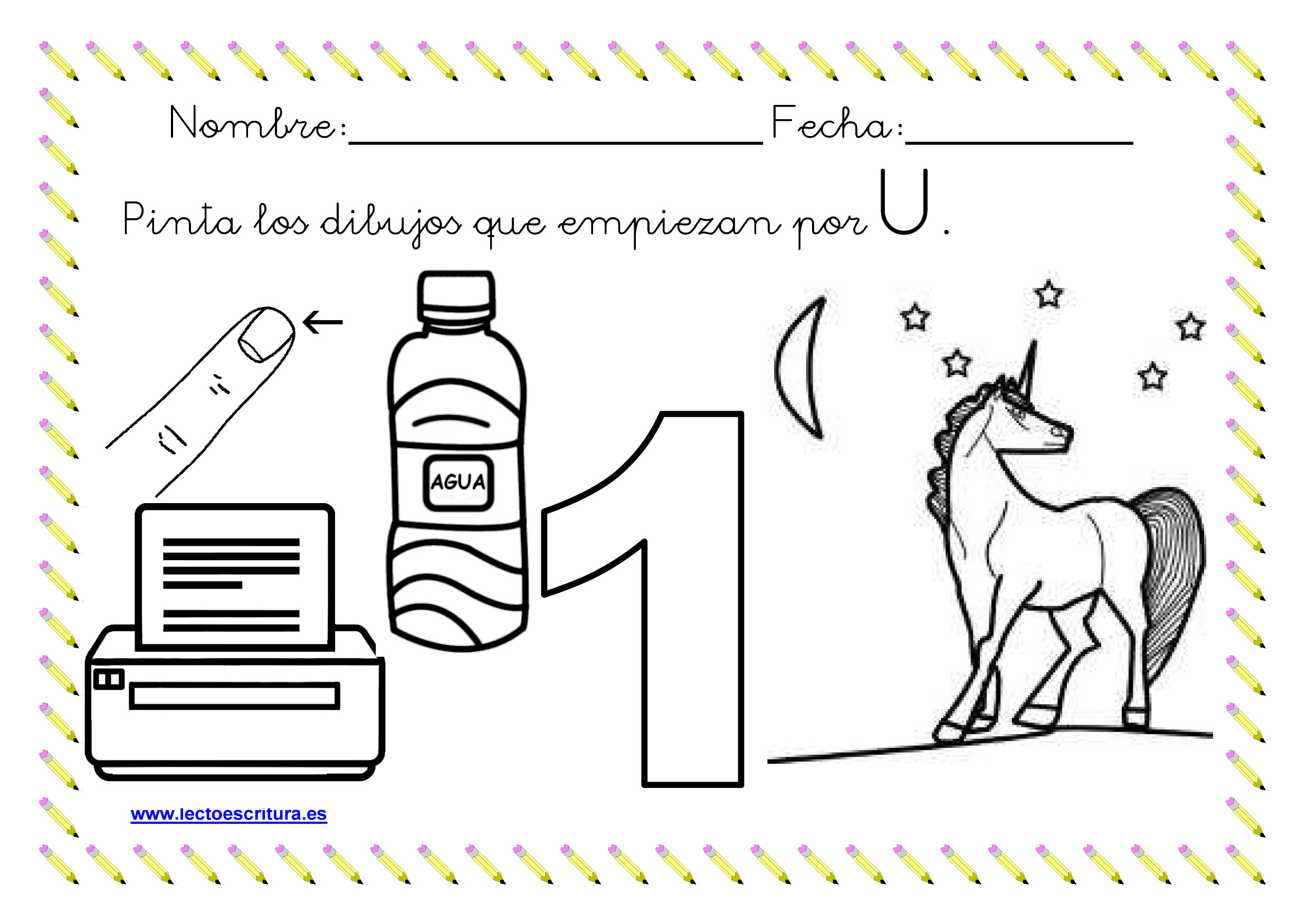 Dibujos Para Colorear Que Empiecen Con La Letra U ...