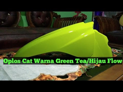 Terupdate Oplos Cat  Warna Green tea Hijau Flow Video cat  