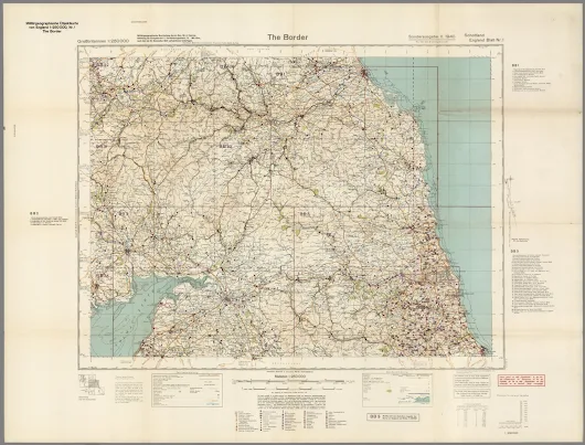 The Border. Schottland (Scotland), England Blatt Nr. 1. Militargeographische Objektkarten. - David Rumsey Historical Map Collection