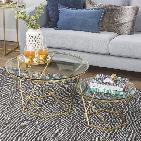 Furniture ideas round coffee tables in glass wood marble and metal. 51 Round Coffee Tables To Give Your Living Room A Boost Of Style