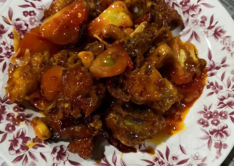 Resep praktis Ayam Dadu Masak Merah - Resepi Melayu