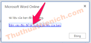 Nhấn vào dòng Bấm vào đây để tải xuống tài liệu của bạn