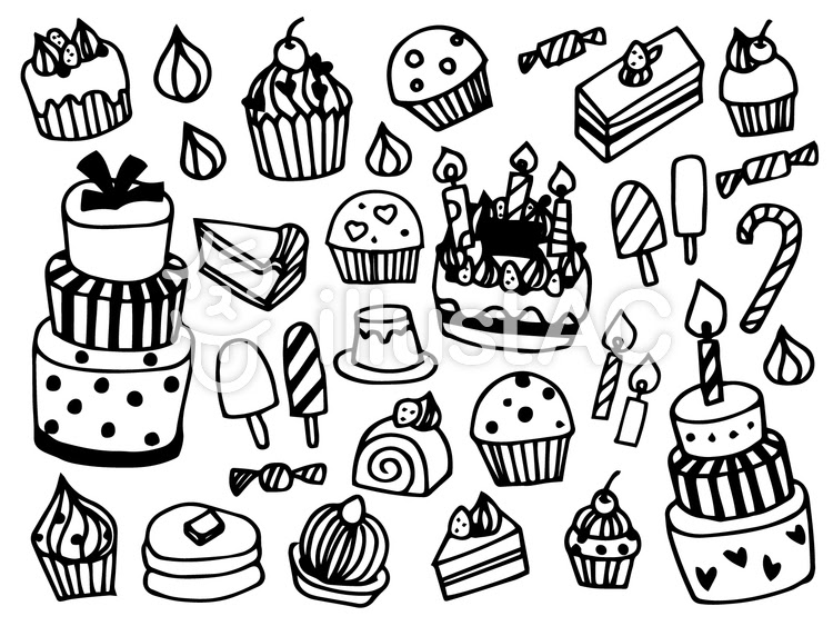 最も欲しかった ケーキ 手書き イラスト ケーキ イラスト 手書き 白黒 Charliecrankjp