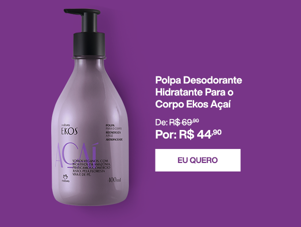 Polpa Desodorante Hidratante Para o Corpo Ekos Açaí