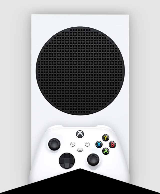 The Xbox Series S console and controller.