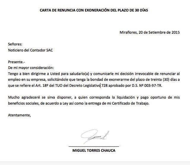 Carta De Renuncia Junta De Vecinos - Sample Web a