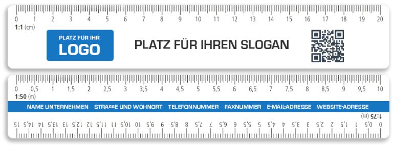 Lineale zum ausdrucken download auf patterns > renate kamm's ravelry store. Druck Skalenlineal Reduktionslineale Mit Logo Und Wunschskalen